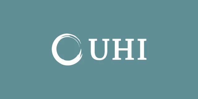 UHI logo on a blue background