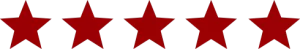Five red star icons